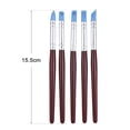 thumbnail image 5 of 5pcs Rubber Paint Brushes Clay Tools for Sculpture Pottery Color Shaping Blending Drawing Modeling Remove Fingerprints, 5 of 5