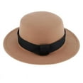 thumbnail image 3 of Vintage Fedora Hat Flat Top Jazz Hat Men Party Trilby Hat Khaki, 3 of 6