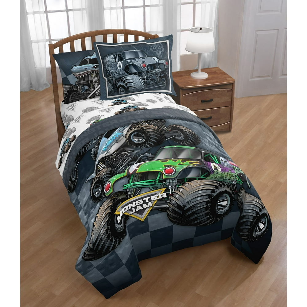 Monster Jam Slash Twin Bed in a Bag Kids Bedding Set w ...