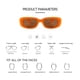 thumbnail image 5 of Gafas de Sol ADE WU Rectangulares con Montura Neón Naranja y Lente Marrón, 5 of 7