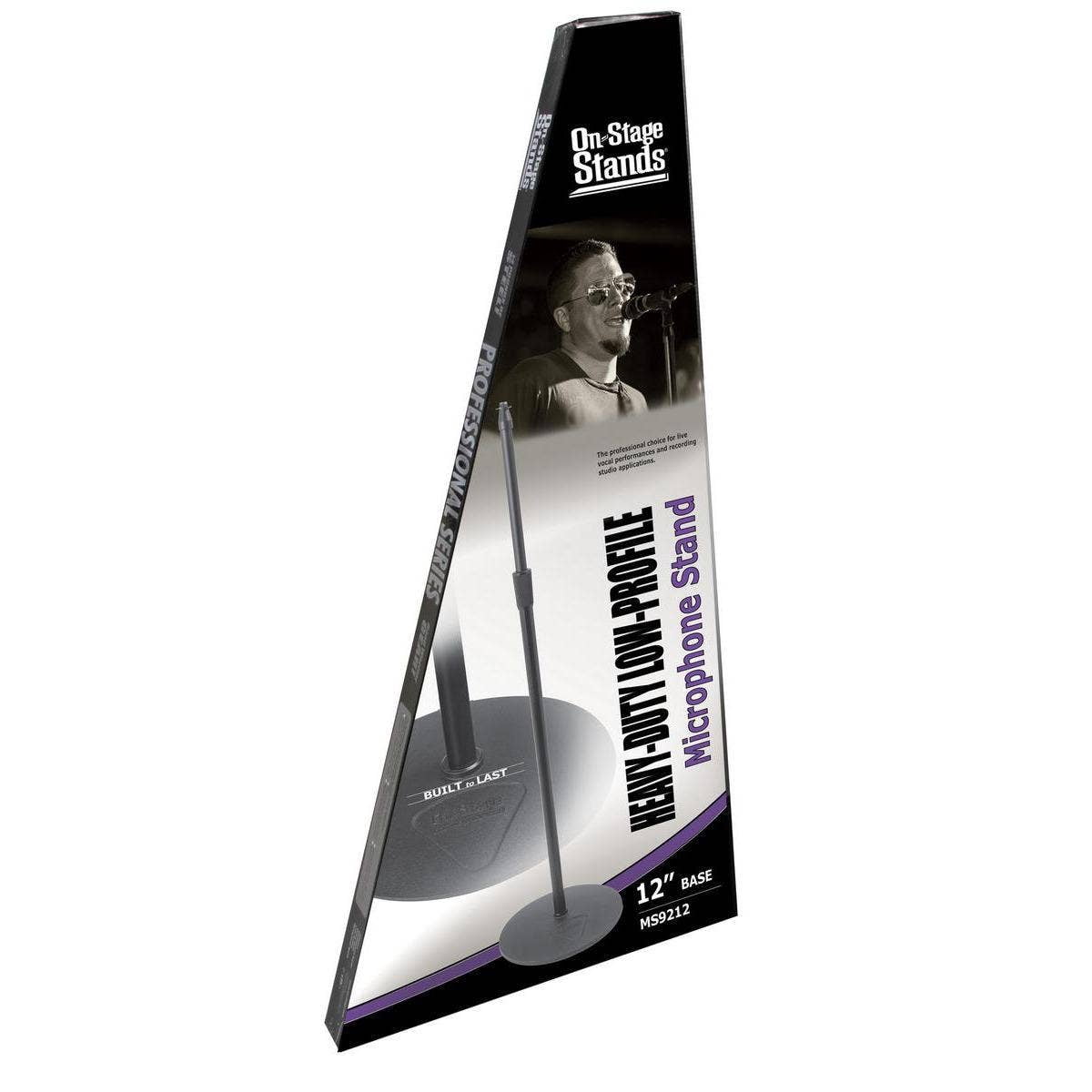 On-Stage MS9212 Heavy Duty Low Profile Mic Stand with 12? Base