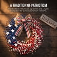 thumbnail image 4 of 22 Inch 4th of July Patriotic Wreath, Red White Blue Front Door Wreath for Independence Day Memorial Day Indoor Outdoor Decor, 4 of 6