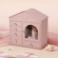 thumbnail image 4 of Casegrace Childlike Hut-style Jewelry Box, 5-Tier Drawers Huge Jewelry Storage, 360° Spin Necklace Hanger, Secret Roof Compartment, Multi-functional Jewelry Organizer, 4 of 7