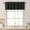 BLACK, variant on OVZME White Valance for Window 14 Inches long, Small Window Kitchen Valance Curtain, Rod Pocket Cafe Valance for Living Room Bedroom Bathroom Laundry Basement, 60"W x 14"L, 1 Piece