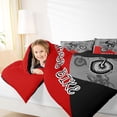 thumbnail image 5 of Feelyou Cross Bike Lover Bedding Comforter Set for Child, Motorcycle Speed Sport Twin Comforter Sets, Gray Red Cartoon Reversible Bedding Set, Breathable Home Decor, 2-Piece, 5 of 9