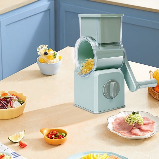 TIMIFIS Fouet à Fil 3-en-1 Manuel Multifonctionnel Trancheuses Râpe à Légumes Mandoline de Cuisine avec 5 Lames Interchangeables Gadgets de Cuisine Gadgets de Cuisine