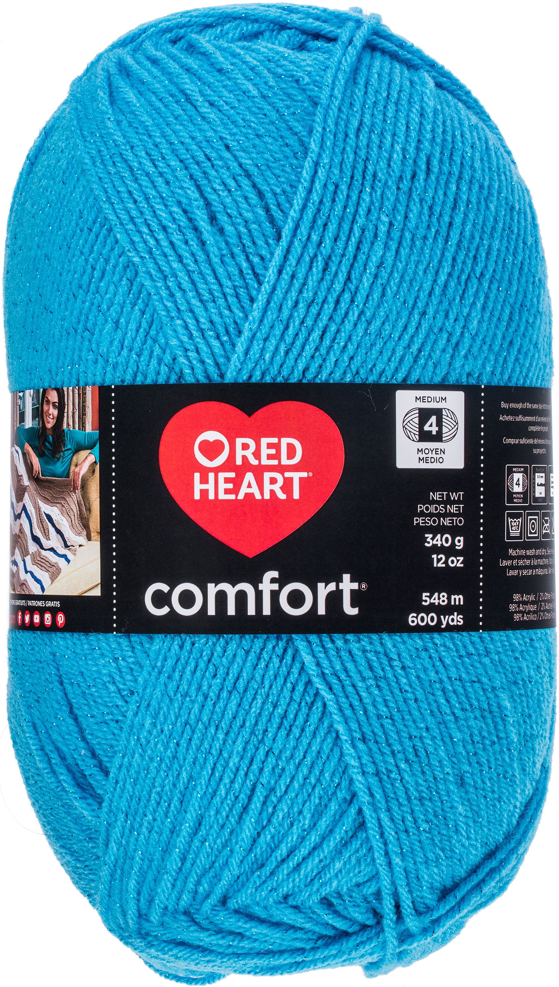 Red Heart Comfort YarnTurquoise Shimmer