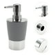 thumbnail image 5 of Conjunto de dispensador de jabón de plating único para baño y lavandería en gris, 5 of 6