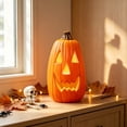 thumbnail image 6 of OANLKGI Halloween Pumpkin Lantern LED Lighted up Pumpkins Decorations Jack O' Lanterns Vintage Tabletop Fall Decor for Indoor or Outdoor Decors Thanksgiving Halloween Party Supplies, 6 of 7