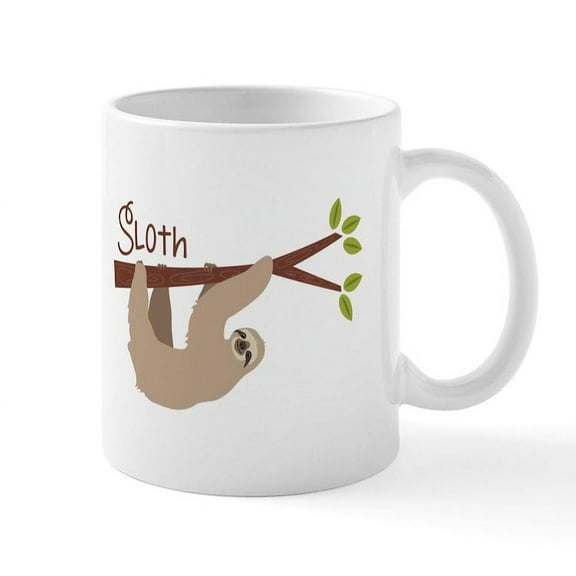 CafePress - SLOTH Mugs - 11 oz Ceramic Mug - Novelty Coffee Tea Cup
