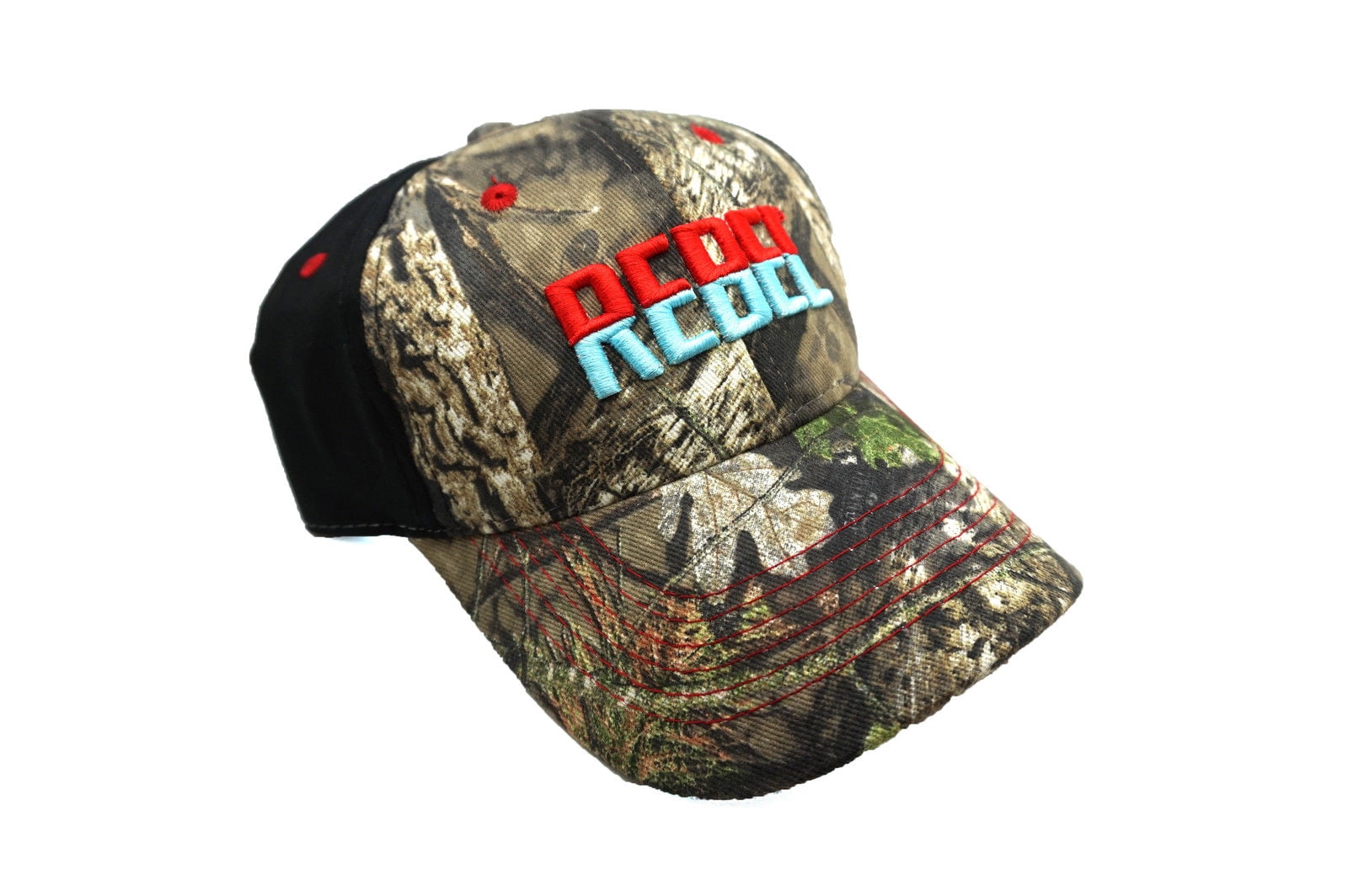 Rebel Fishing Lure Mossy Oak Camo Hat Adjustable Back Trucker Cap Baseball New 