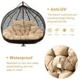 thumbnail image 6 of Lovote Double Swing Chair Cushion Egg Chair Cushion Waterproof and Thick Outdoor Hanging Seat Cushion for Garden Washable and Comfortable (Chair not Included), 6 of 6