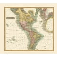 thumbnail image 2 of Thomson 13x12 Black Ornate Wood Framed with Double Matting Museum Art Print Titled - North South America - Thomson 1814, 2 of 4