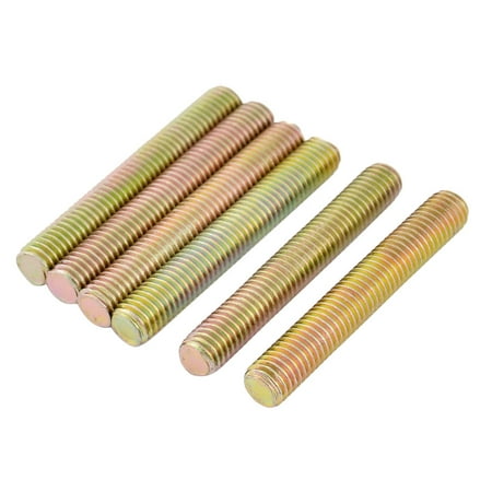 Silicon Bronze Threaded Rod - Uxcell M8 x 55mm 1.25mm Pitch Metal Male Threaded Rod Bar Bronze Tone (6-pack)