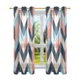 thumbnail image 7 of Yayeee Window Curtains Set of 2 for Living Room Light Filtering 63"x42", Pink Geometric, 7 of 7