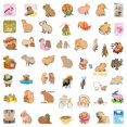thumbnail image 3 of Paquete de pegatinas Capybaras Anime, vinilo impermeable, 50 unidades, 3 of 3