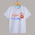 thumbnail image 4 of TZEWGL Cute Shirt For Infnat Soft Short Sleeve Crew Neck Letter Printed Top For Toddlers size 7-8T, 4 of 5