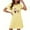 Yellow, variant on Sakmal Black Moomoo Nightgowns Women Cloud-Like Stretchy Christmas Plus Size Loungewear Santa Claus Print Short Sleeve Crew Neck Short Nightgowns S-2XL
