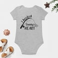 thumbnail image 4 of I Hooked Daddy's Heart - Baby Clothes - Funny Newborn Bodysuit Outfits for Boys And Girls Gray-style-1 9months, 4 of 7