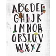 thumbnail image 2 of SD Graphics Studio 12x14 White Modern Wood Framed Museum Art Print Titled - Alphabet on Wood, 2 of 4