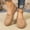 Khaki, variant on Women Casual Flats, Soft Flexible Slip On Sole Comfort Lightweight Footwear For Daily Walking Casual Outfits Gray 9.5