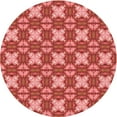 thumbnail image 1 of Ahgly Company Tapis Rond Lavable en Machine Intérieur Transitionnel Rouge, 4 Pieds Rond, 1 of 7