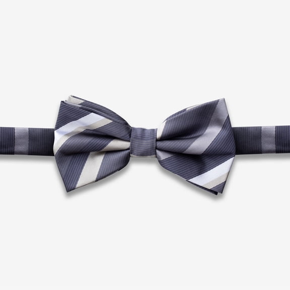 GoTie Steel Gray with a Twist BoTie Pretied Adjustable Mens Bowtie