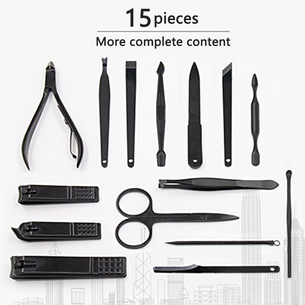 18 Manicure Nails Pedicure Set Pro Men's Nail Grooming Cutting Travel Tools IFS 