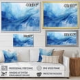 thumbnail image 5 of Designart "Emotional Waves of Blue Tachisme I" Oversized Abstract Framed Wall Art - Transitional Blue Tachisme Bedroom Framed Canvas Wall Art, 5 of 7