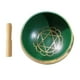 thumbnail image 1 of Cuenco tibetano hecho a mano con decoración tibetana para yoga, meditación religiosa Verde, 1 of 5