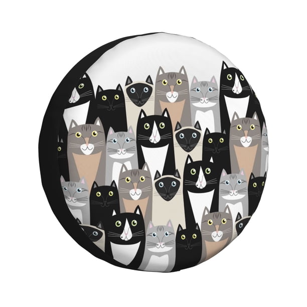 Balery Colors Cats Cubiertas para Neumáticos - Protector Resistente para Neumáticos de Camioneta, SUV, Remolque, Camper y RV-16 inch