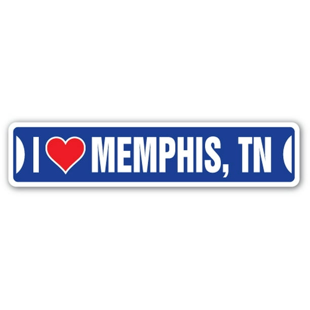 I LOVE MEMPHIS, TENNESSEE Street Sign tn city state us wall road gift ...