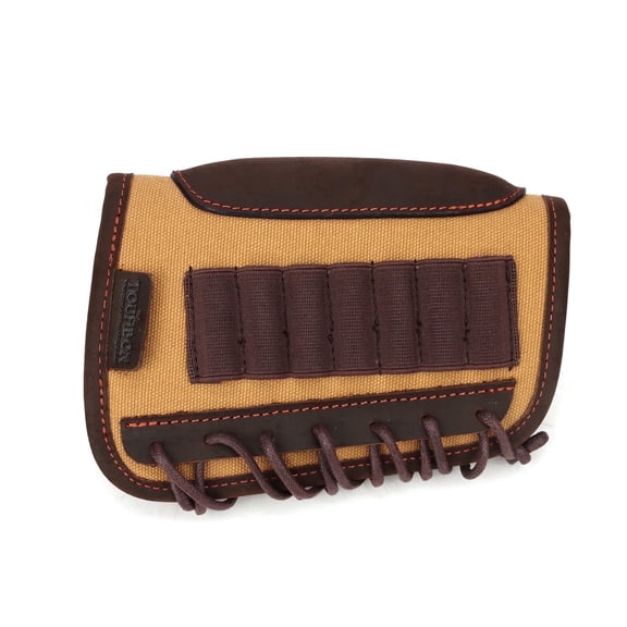 TOURBON Canvas&Leather Recoil Pad ,Cheek Rest with Loops  Brown