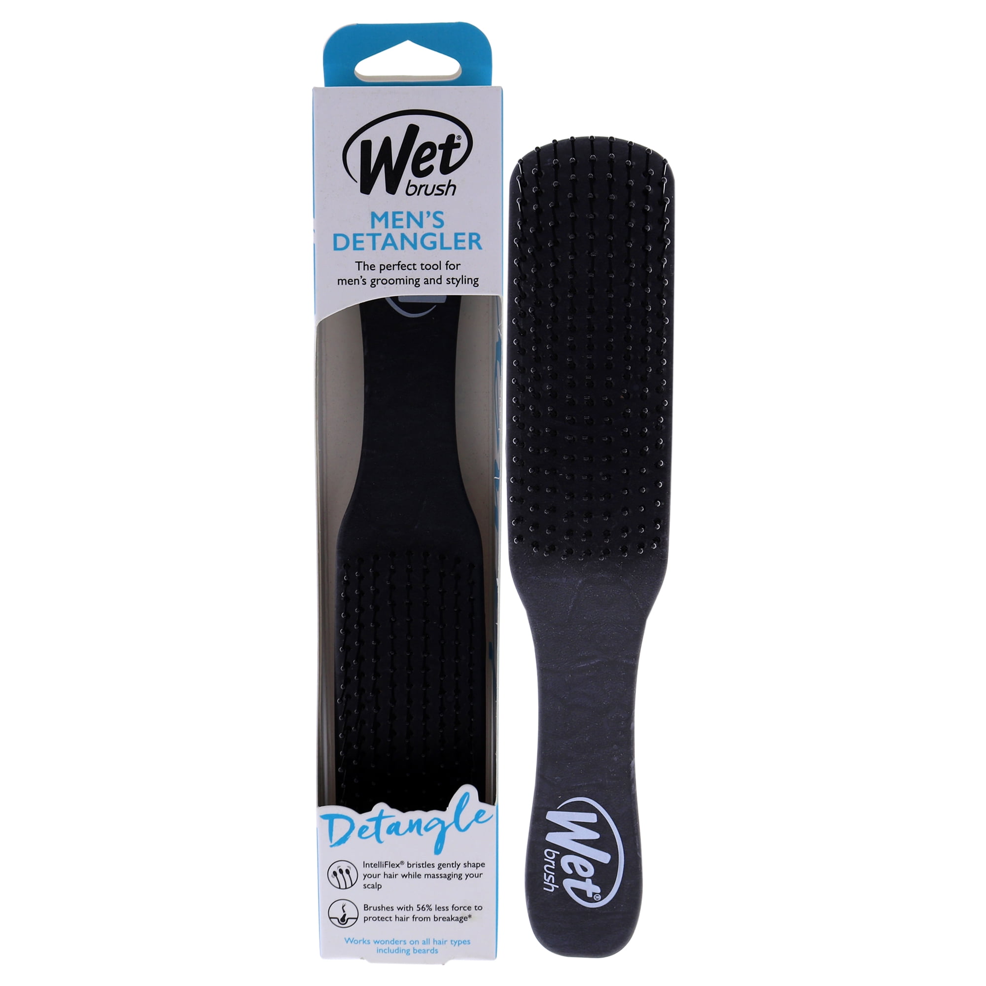 Wet Brush Mens Detangler Brush Black Leather 1 Pc