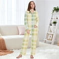 thumbnail image 6 of joogoo Pajamas Set for Women Tie Dye Checkered Long Sleeve Pjs Loungewear L, 6 of 7