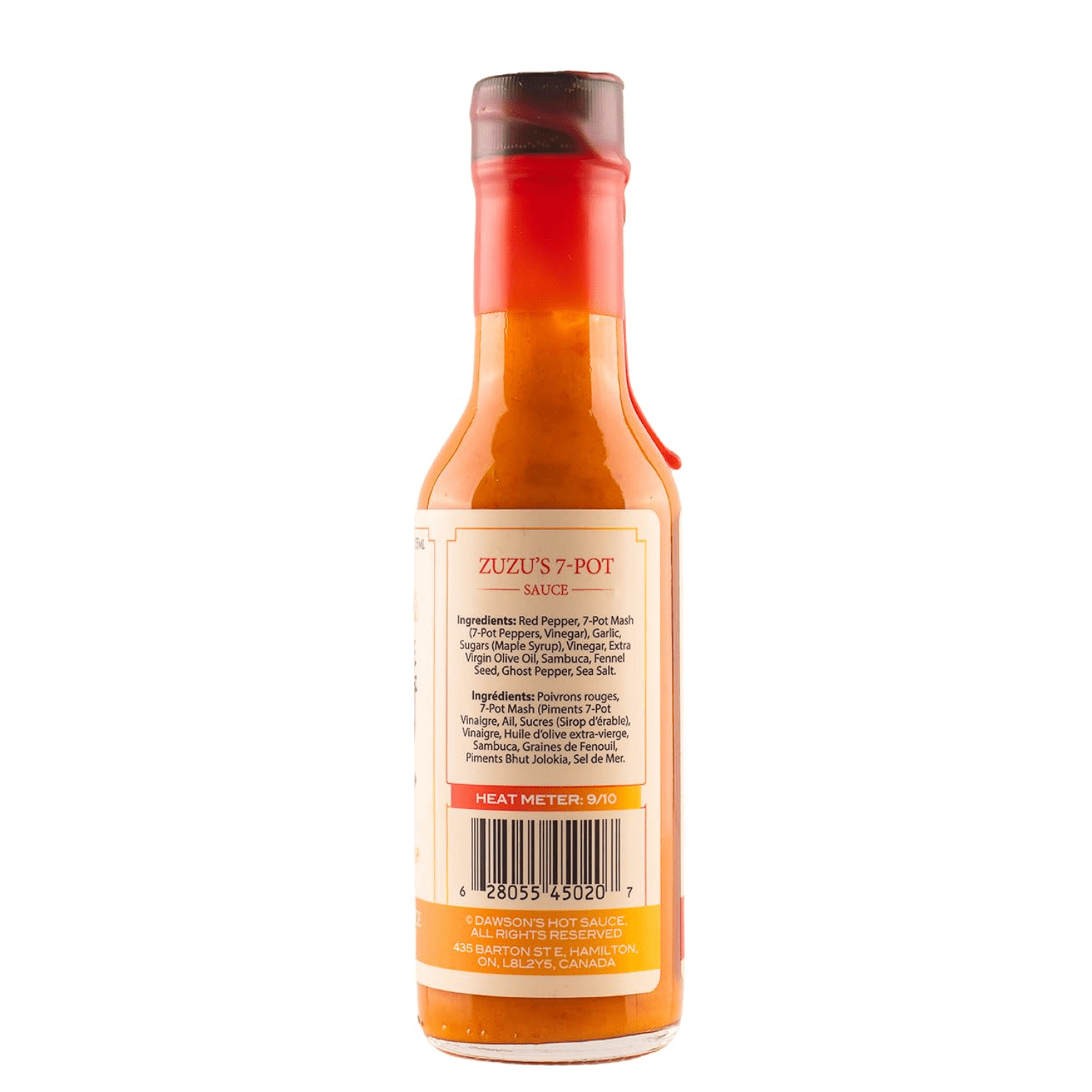 Zuzu 7-Pot by Dawson's, Super-Spicy Hot Sauce with Flavors of Red
