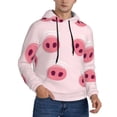 thumbnail image 2 of Lsque Cute Pig Nose Pattern Casual Men's Hoodie,Hooded Sweatshirt with Kangaroo Pocket,Pullover Hoodie-Small, 2 of 7