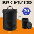 thumbnail image 4 of Amici Pet Retro Metal Storage Canister Treats Jar, 72 Fluid Ounces, Matte Black, 4 of 7