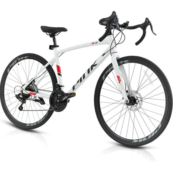 Akaber Road Bike, 700C Hybrid Bike for Men & Women, Adult Bike with 21-Speed Shimano Drivetrain, Lightweight Aluminum Frame, Commuter Bicycle