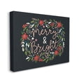 thumbnail image 3 of Merry & Bright Poinsettia Wreath Holiday Graphic Art Gallery Wrapped Canvas Print Wall Art, 3 of 7