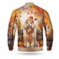 thumbnail image 2 of Happy Thanksgiving Poodle Give Thanks Fall Beanie Scarf Welcome All Over Print 3D Baseball Jacket Poodles Dog Lover Gifts Idea Bomber Jacket Softball - 00020, 2 of 6