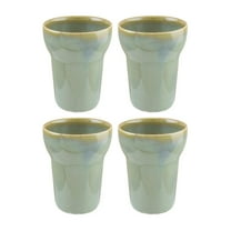 Sage dia.3.75" h:4.75" 12 oz. Round Green Porcelain Mug (Set of 4)