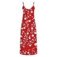 thumbnail image 4 of Rciityk Women's Floral Print V Neck Spaghetti Strap Sleeveless Maxi Dress, Size S, 4 of 5