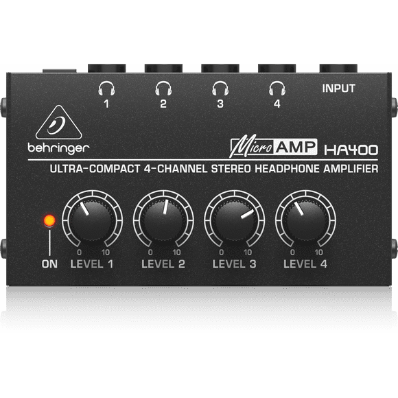 Microamplificador Behringer Ha400 Para Audifonos Color Negro