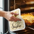 thumbnail image 3 of Sunflower Pot Holders for Kitchen Heatproof Potholder, 2 Pack Yellow Plaid Lattice You Are My Sunshine Hot Pads Multipurpose Oven Pads Cloth Potholders Trivet for Cooking and Baking, 3 of 8