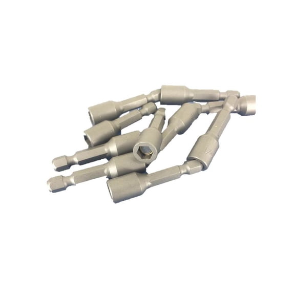 TEMO 10 pc Impact Ready 1/4 Inch (6.4 mm) Magnetic Nutsetter Set 1/4 Inch (6 mm) Shank
