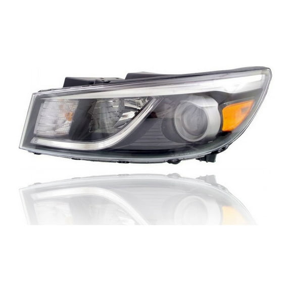 Headlight Assembly - Compatible/Replacement for '15-18 Kia Sedona L/LX - Halogen Without LED Daytime Running Lamp - Left Hand - Driver - 92101A9110