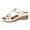 White, variant on Rokment Orthopedic Wedge Dress Sandals for Women Trendy Casual Hollow out Leather Peep Toe Arch Support Platform Slip on Beach Summer Comfortable High Heels Slides Walking Shoes Brown Size 6