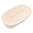 thumbnail image 4 of Juego de cestas de fermentación de pan de 25 cm Cesta de fermentación de masa madre de ratán natural ovalada Raspador de masa Cepillo de tela para revestimiento, 4 of 10