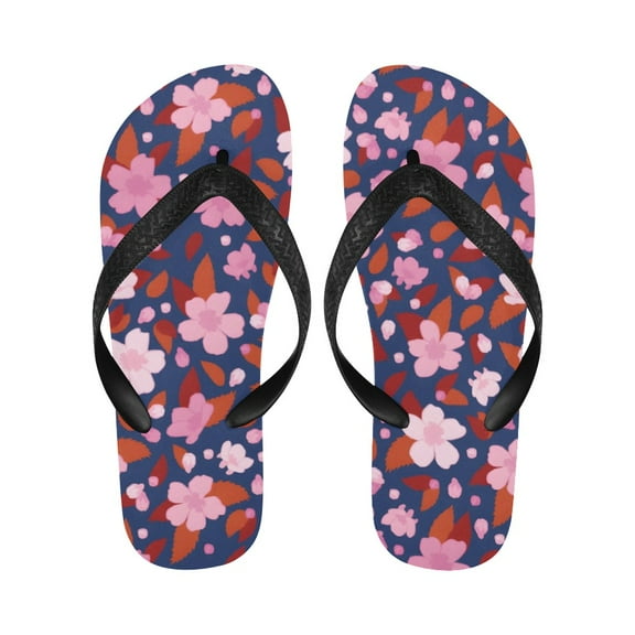 Unisex Flip Flops - Summer Beach Sandals - Floral Field - S=W7/W8=M6/M7